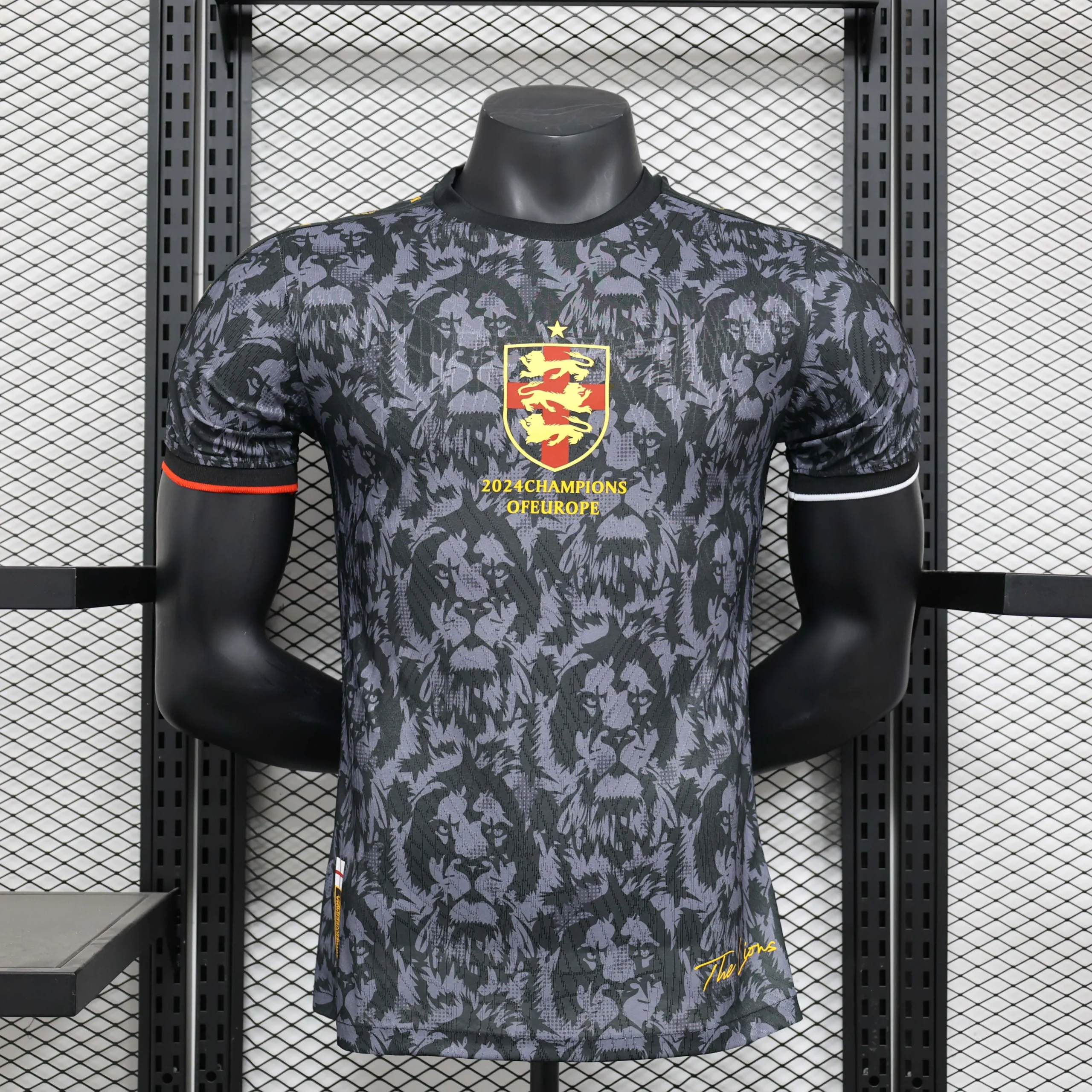2024 Player Version England Special Edition Gray and black Football Shirt