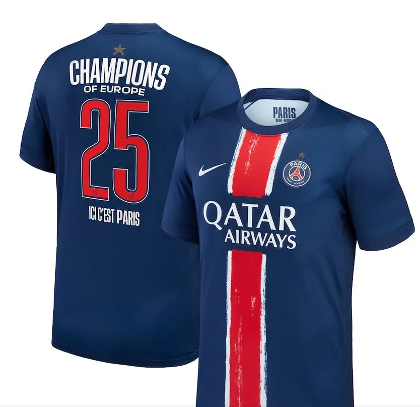 2024/2025 Paris Home (2025 European Champions) Jersey