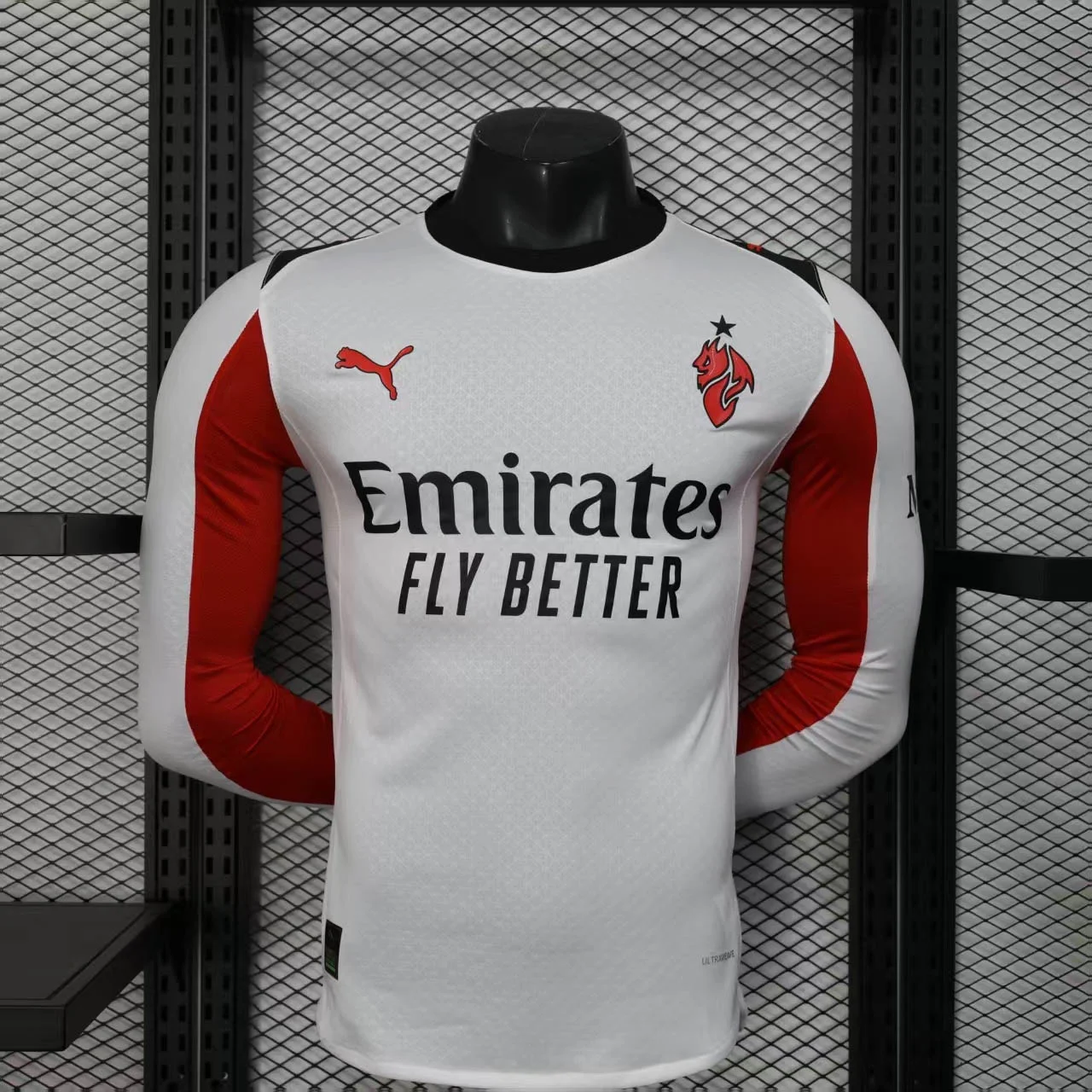 2025/2026 Player Version Long Sleeve AC Milan Away Soccer Jersey