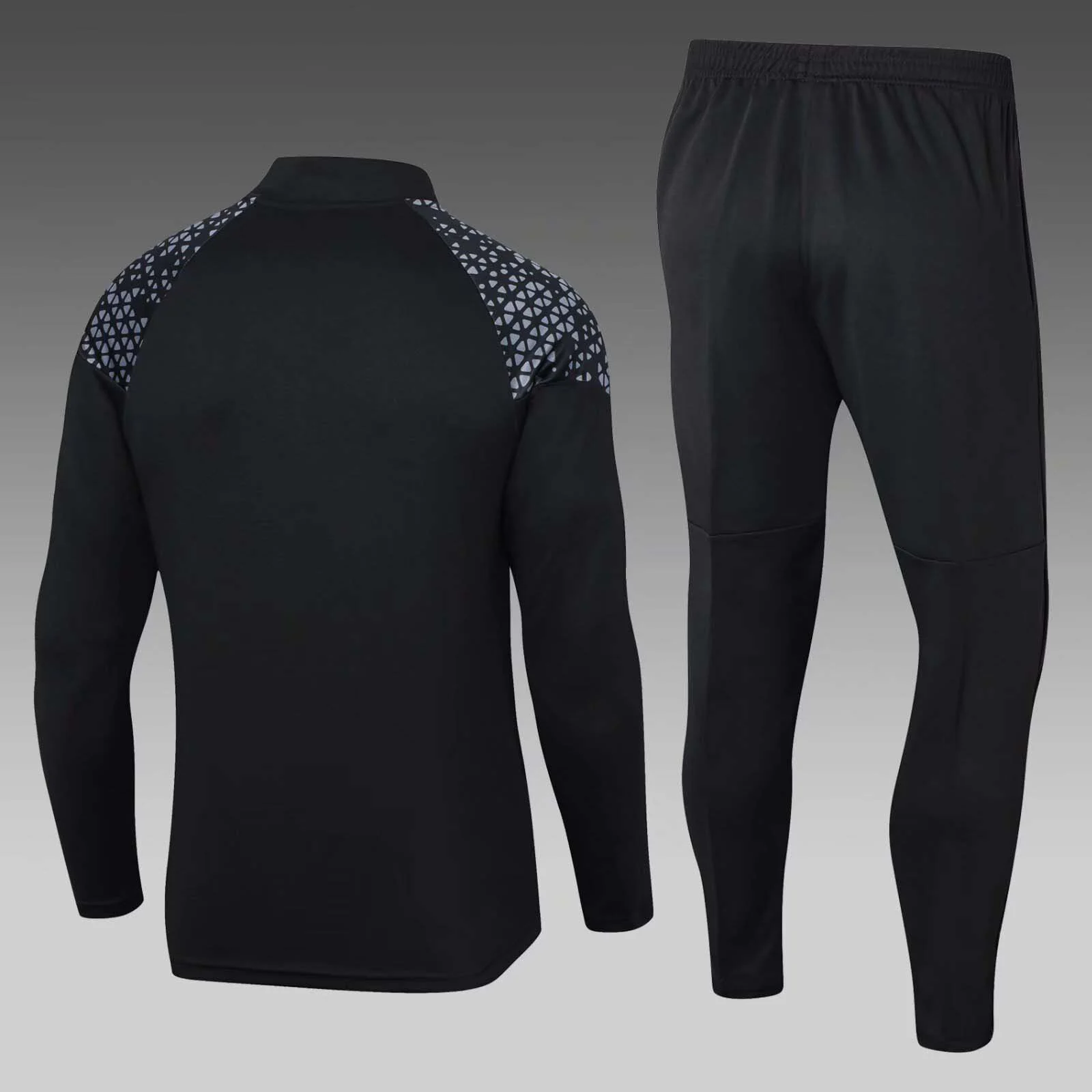 2023/2024 Dortmund Half-Pull Training Suit Black Football Shirt Set - 图片 2