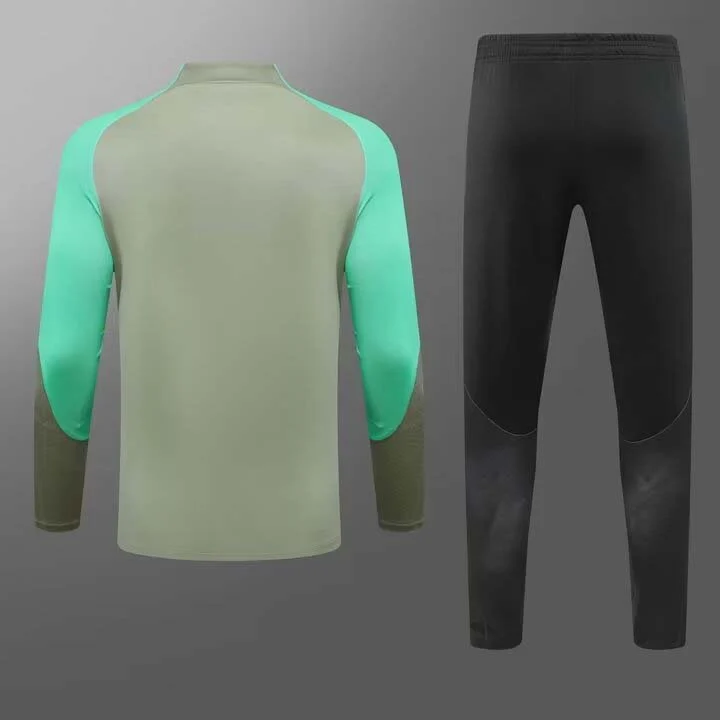 2023/2024 Atletico Madrid Half-Pull Training Suit Green Set - 图片 2