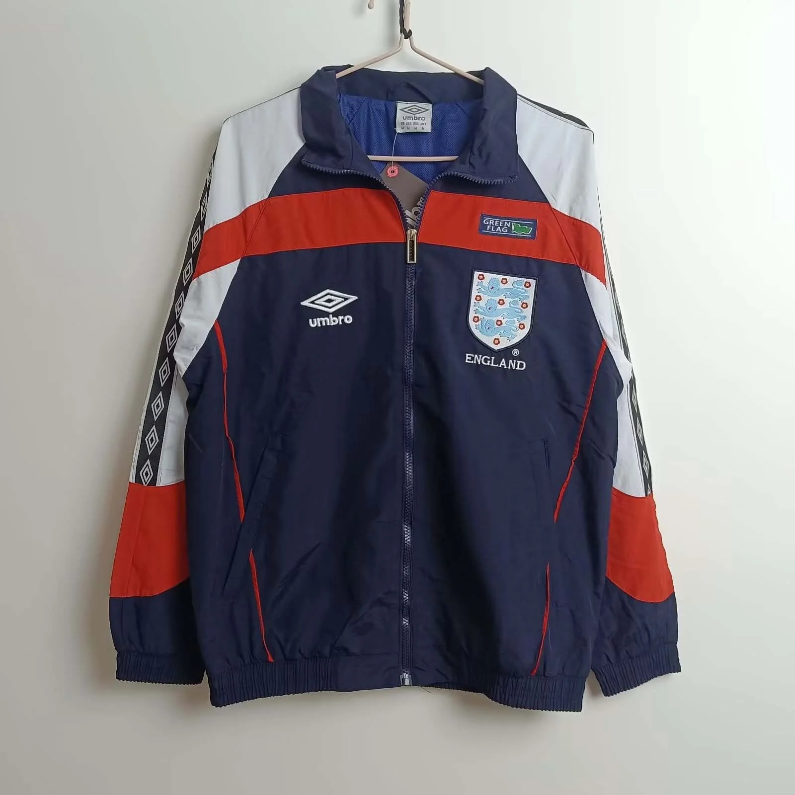 2024 England Windbreaker Navy blue Soccer Jersey