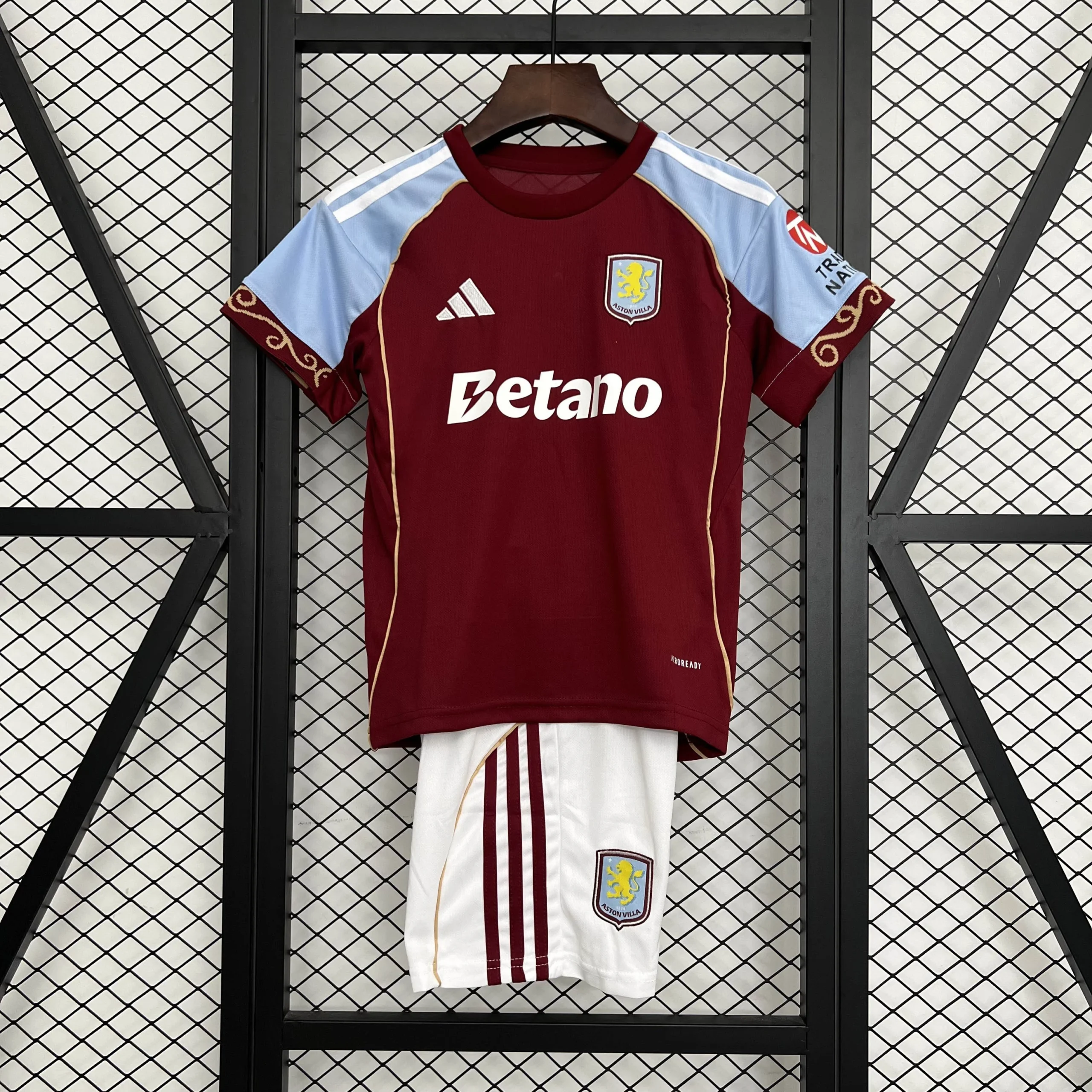 2025/2026 Aston Villa Home Football Shirt Kids Size