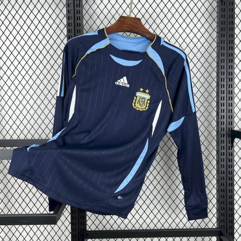 2006 Long-Sleeved Retro Argentina National Team Away Football Shirt