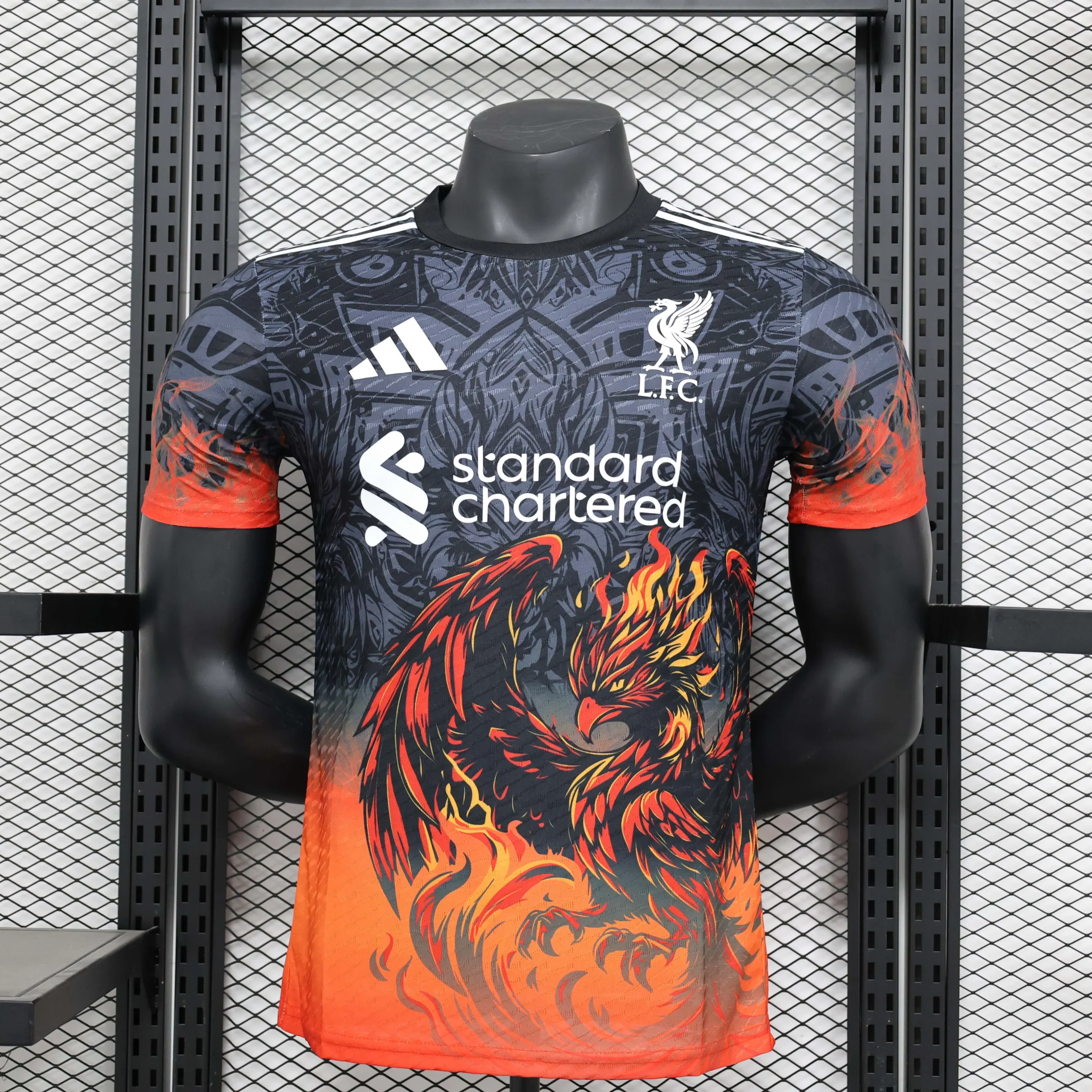 2024/2025 Player Version Liverpool Special Edition Black and Orange Football Shirt