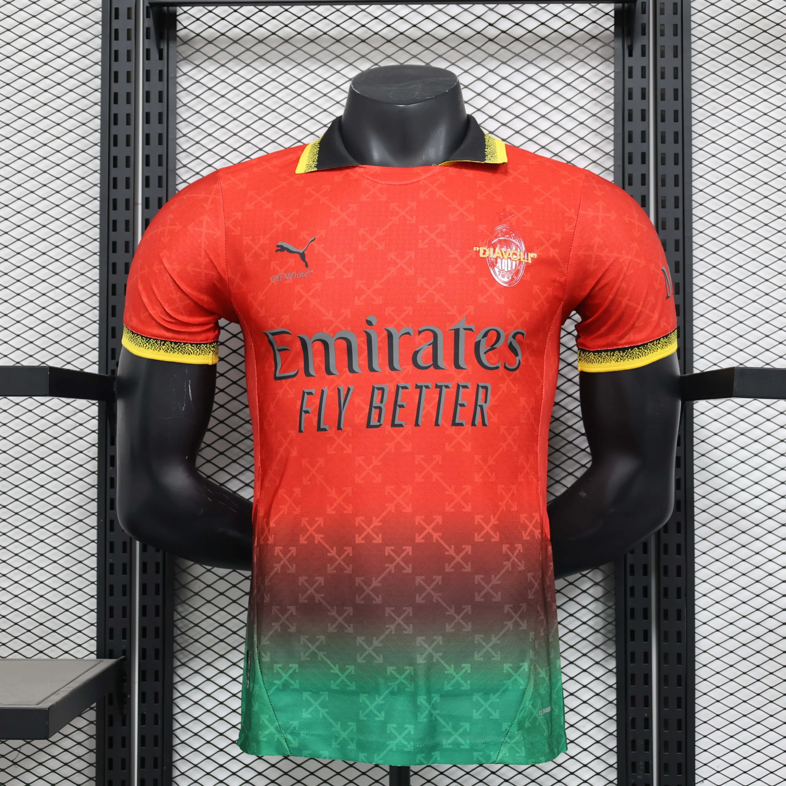 2024/2025 Player Version AC Milan Fourth Away Red Soccer Jersey