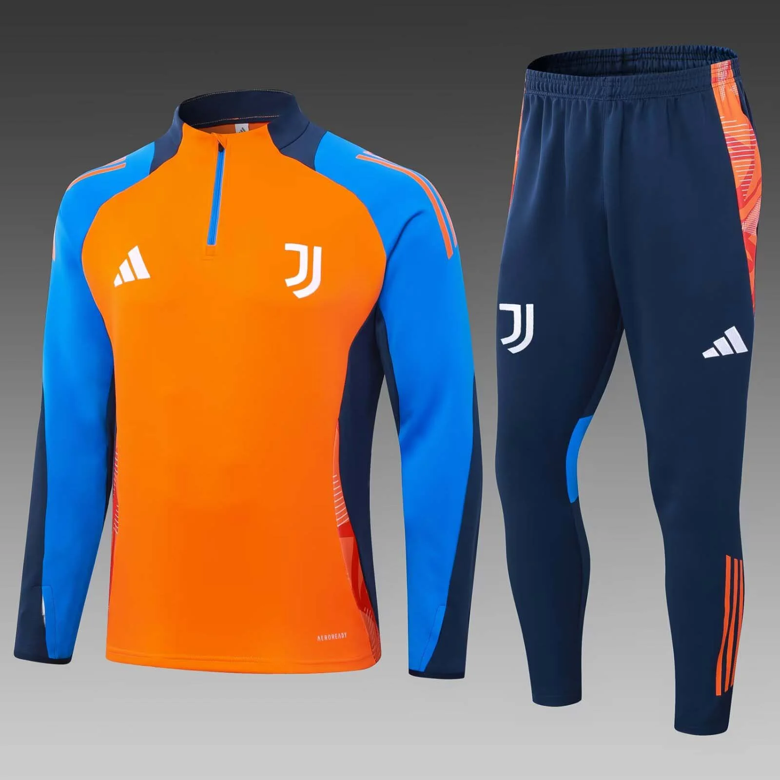 2024/2025 Juventus Half-Pull Training Suit Orange Football Shirt Set