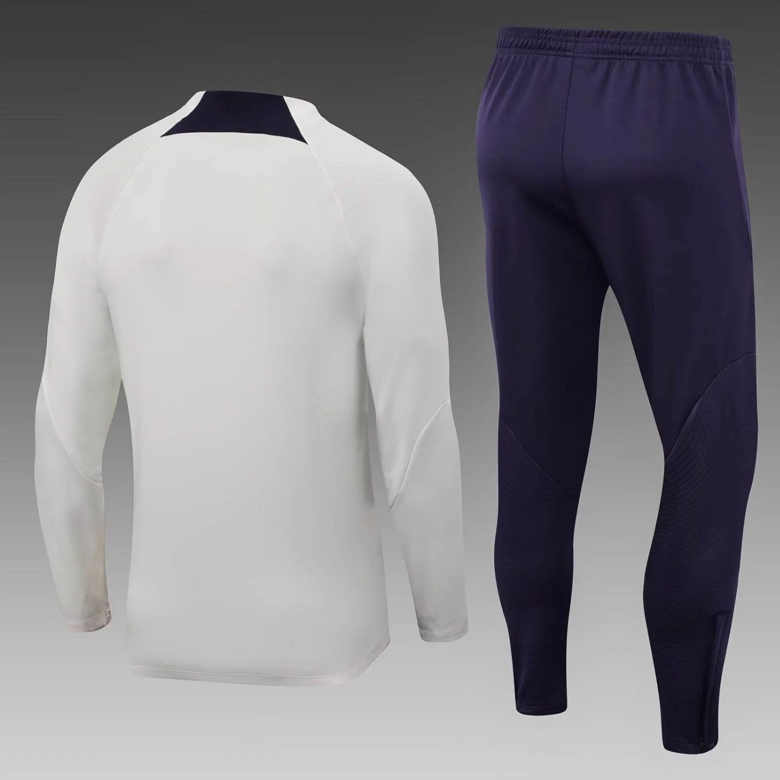 2023/2024 Psg Paris Saint-Germain Half-Pull Training Suit Off White Set - 图片 2
