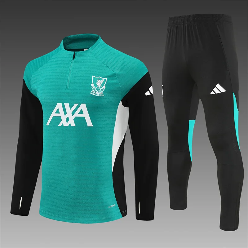 2025/2026 Liverpool Green Half-Pull Training Suit  Set