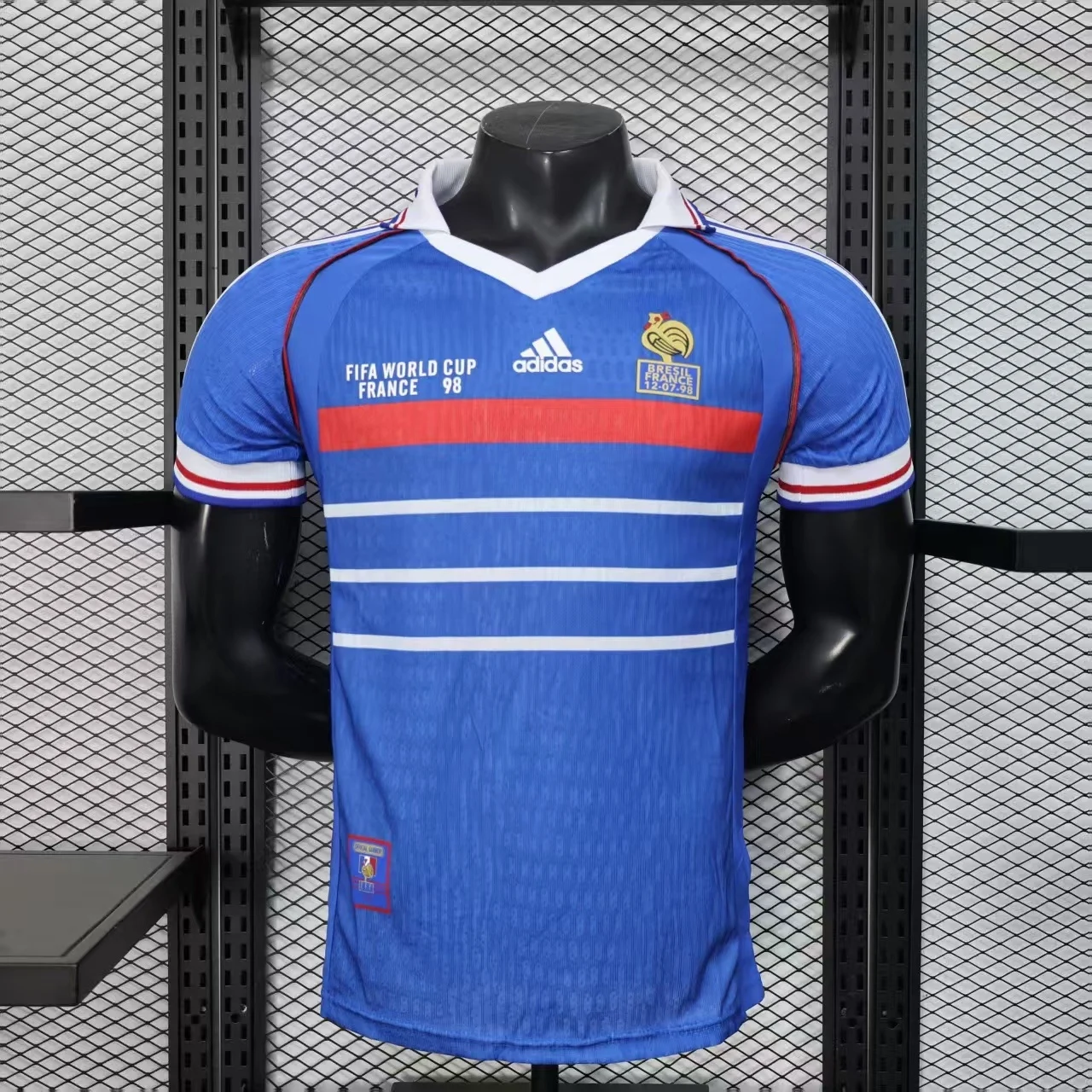 1998 Player Version Retro France Home Football Shirt
