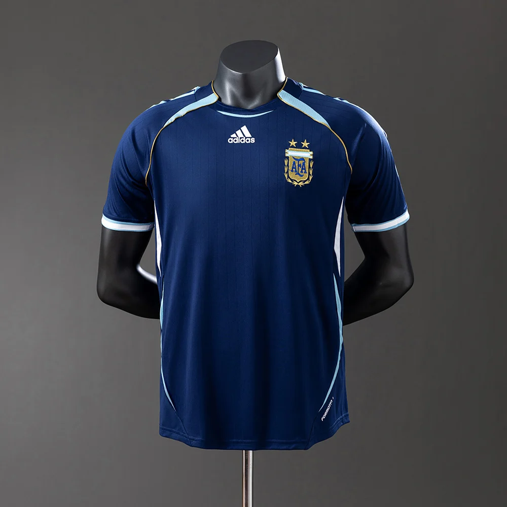2006 Player Version Retro Argentina National Team Away Football Shirt