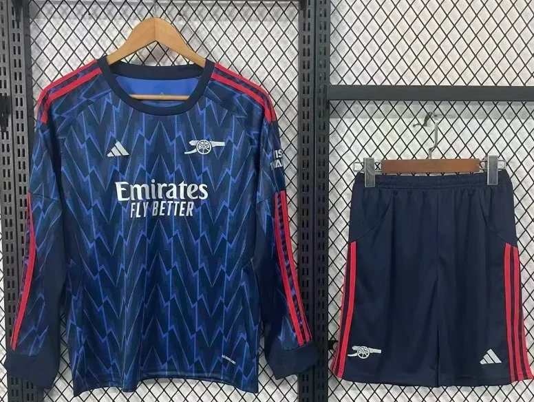 2025/2026 Long Sleeves Arsenal Away Football Shirt  Kids Size