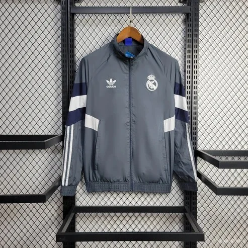 2025/2026 Real Madrid Jacket Grey Windbreaker Soccer Jersey