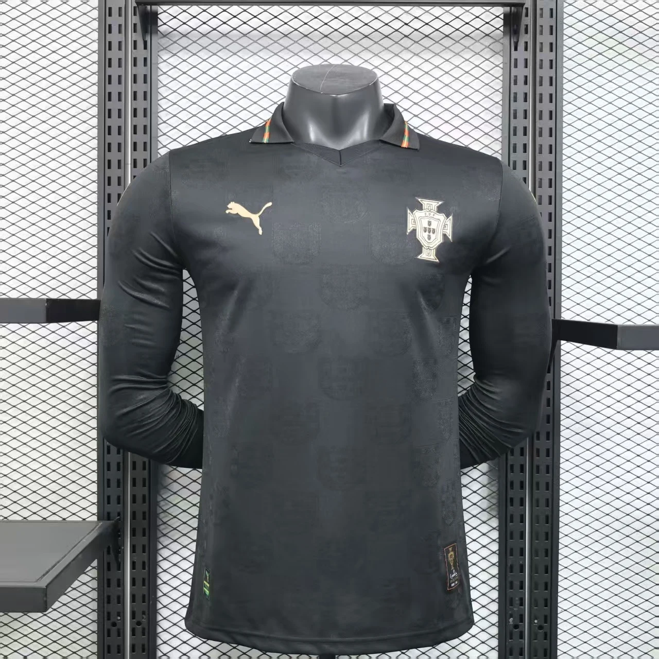 2026 Player Version Long Sleeve Portugal Black Panther Football Shirt