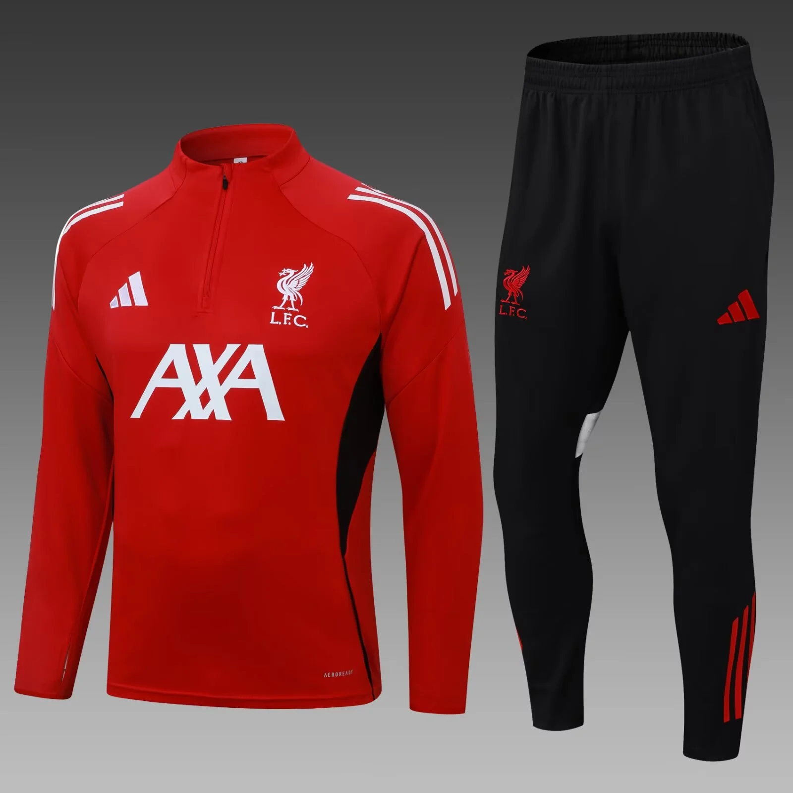 2025/2026 Liverpool Half-Pull Training Suit Red Jersey Set
