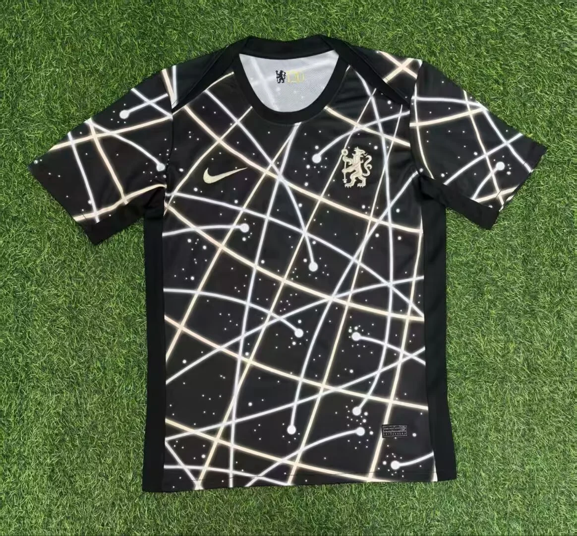 2025/2026 Chelsea Pre Match Training Uniform Black Football Shirt