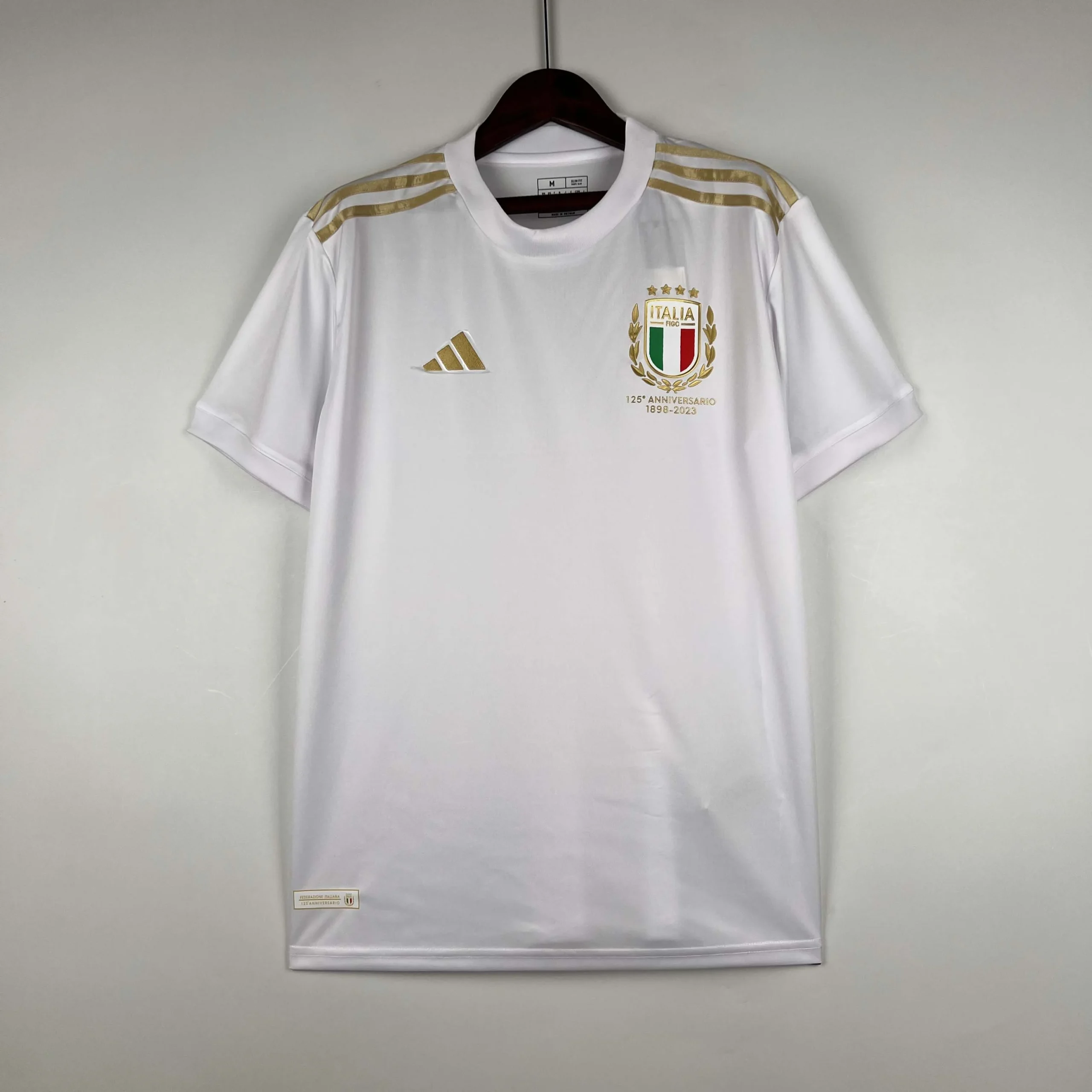 2023 Italy 125th Anniversary White Soccer Shirt - 图片 2