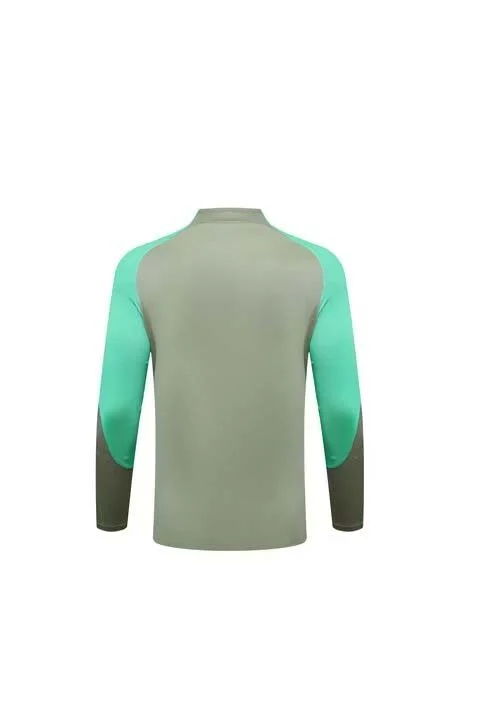 2023/2024 Atletico Madrid Half-Pull Training Suit Green Set - 图片 4