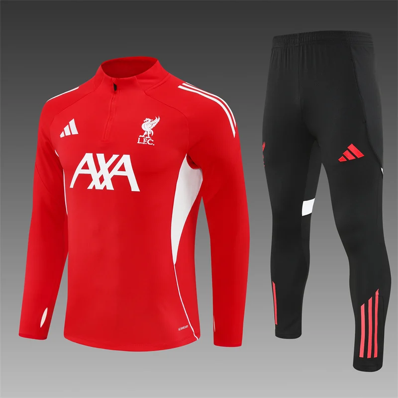 2025/2026 Liverpool Red Half-Pull Training Suit  Set