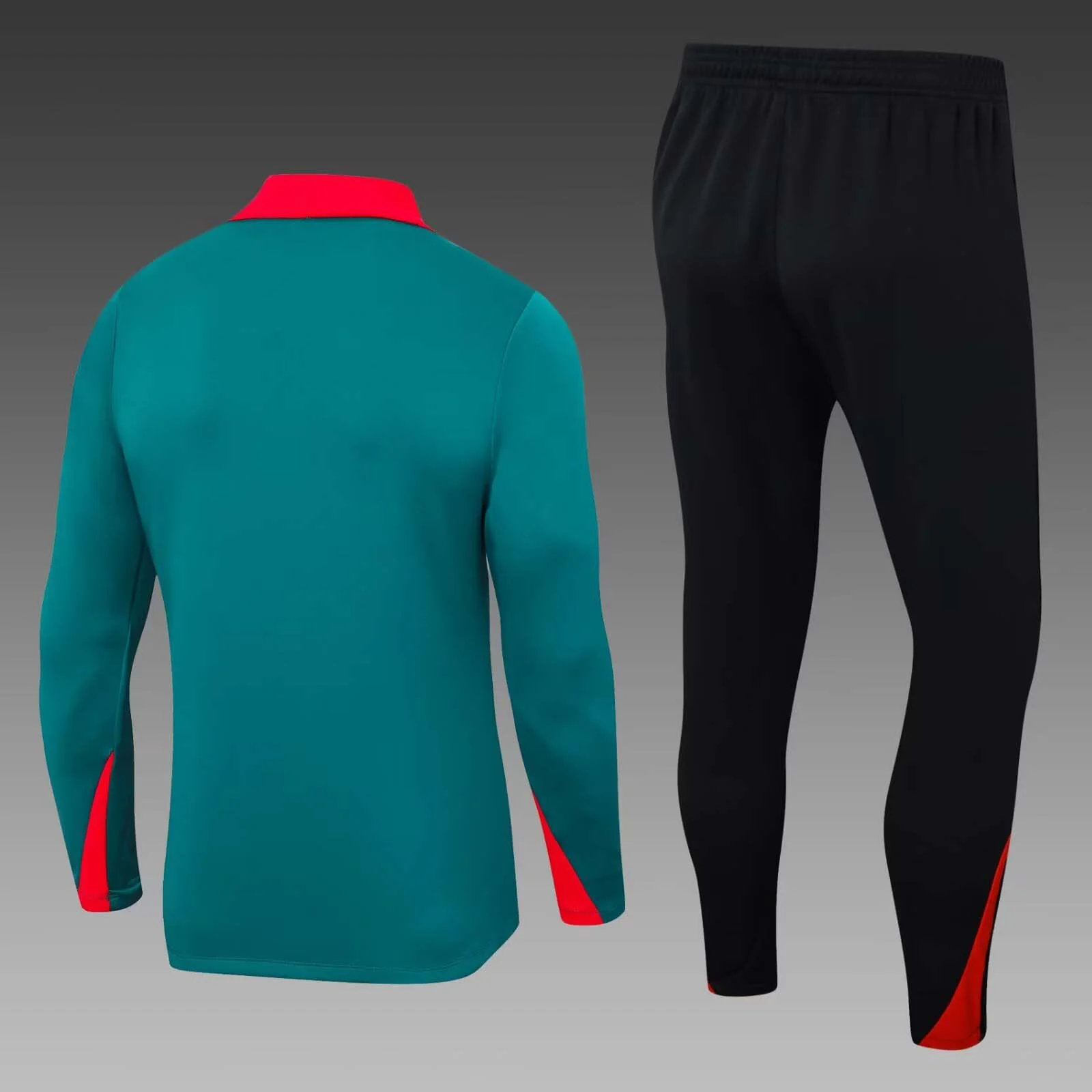 2024/2025 Liverpool Half-Pull Training Suit Green Jersey Set - 图片 2