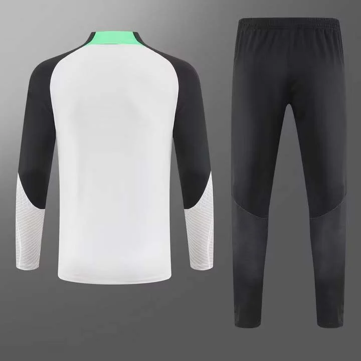 2023/2024 Liverpool Half-Pull Training Suit Gray-white Jersey Set - 图片 2