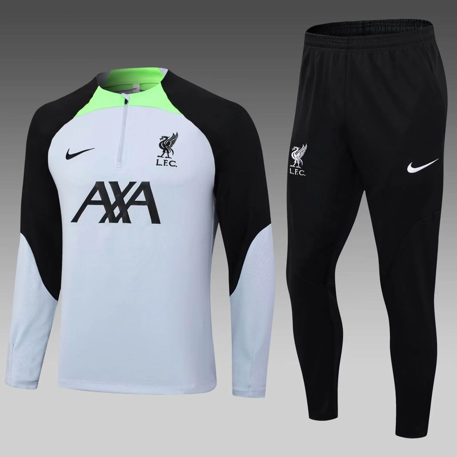 2023/2024 Liverpool Half-Pull Training Suit Grey Jersey Set