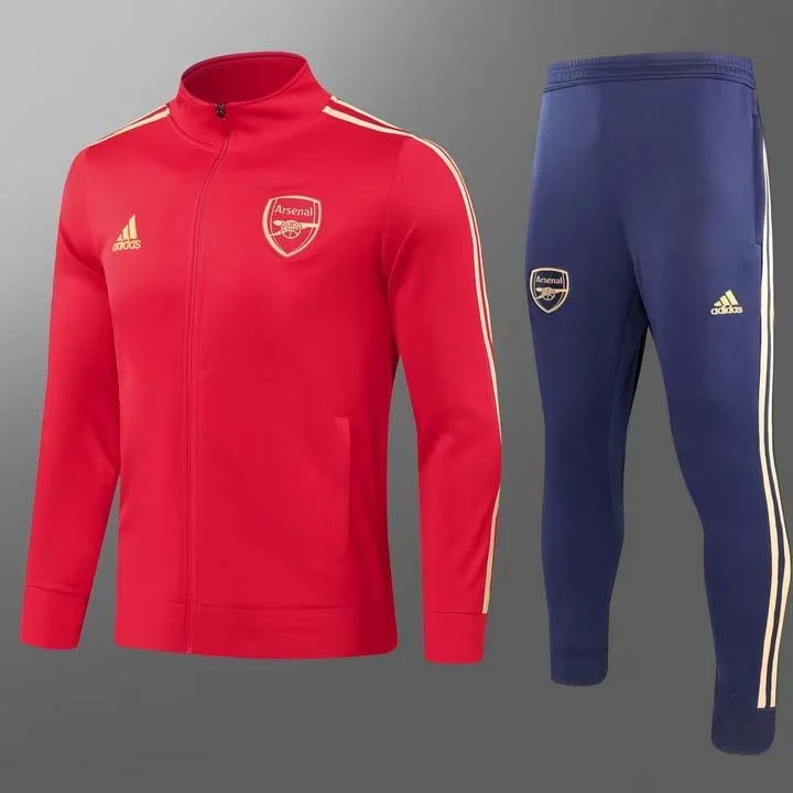 2023/2024 Arsenal Long Zip Jacke Red Football Shirt  Set