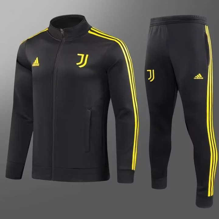 2023/2024 Juventus Long Zipped Jacket Black Football Shirt Set