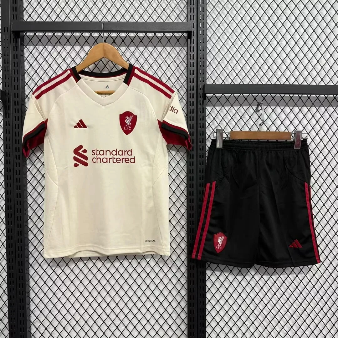 2025/2026 Kids Size Liverpool Away Soccer Jersey
