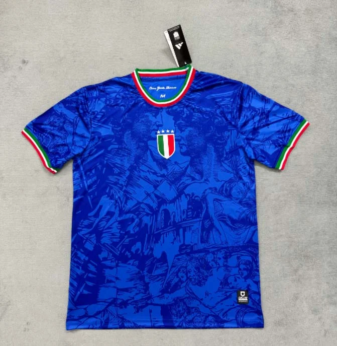 2025 Italy Training Wear Blue Football Shirt