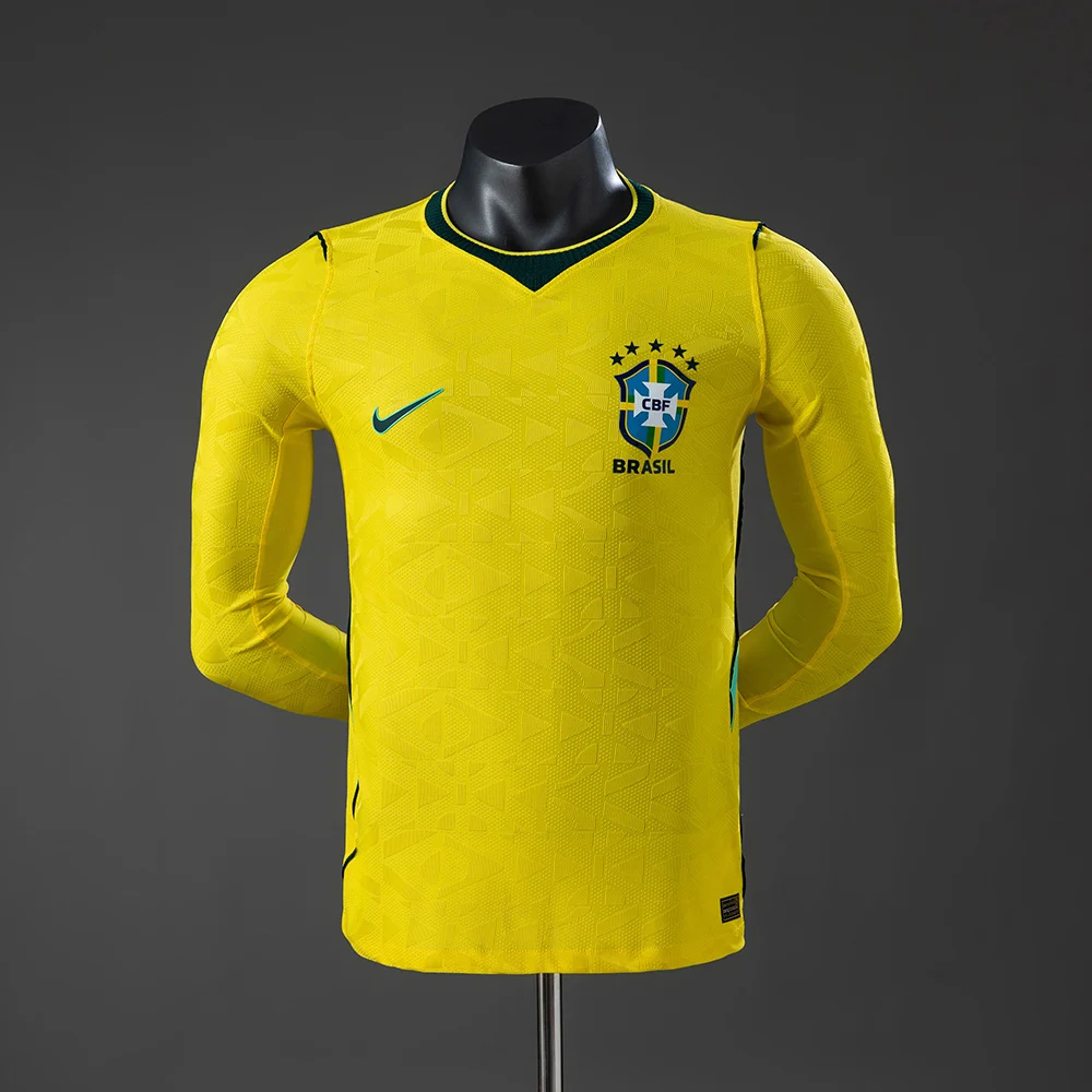 2026 Long sleeves Player Version Brazil Home Football Jersey