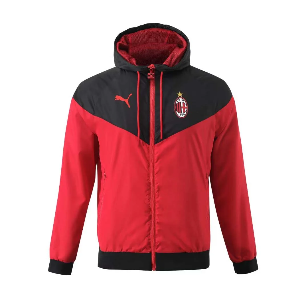 2023 AC Milan Windbreaker  Red Football Shirt Kids Size