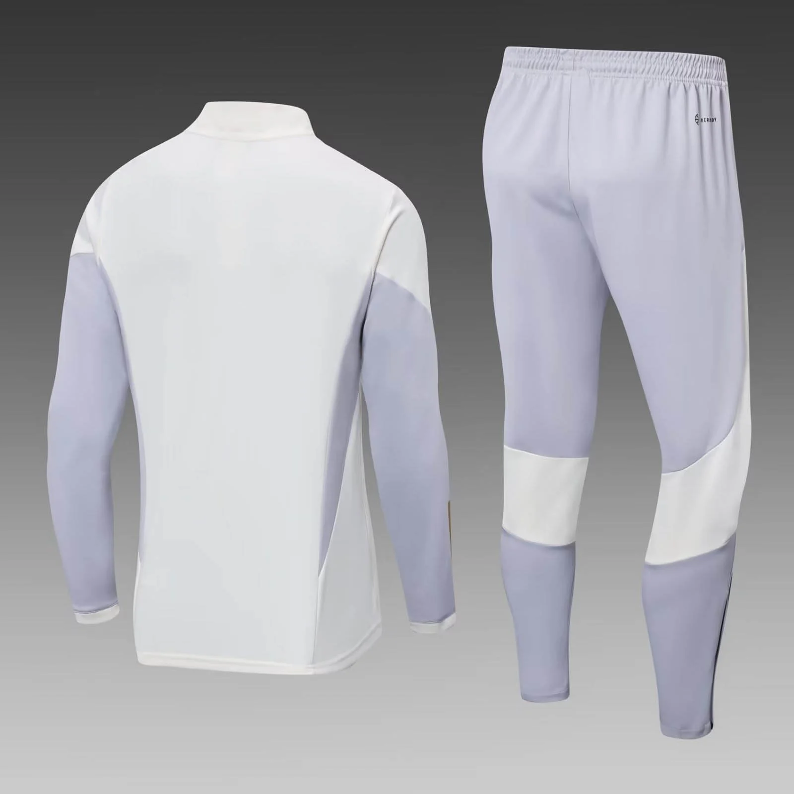 2022 Algeria National Team Half-Pull Training Suit off white Shirt Set - 图片 2
