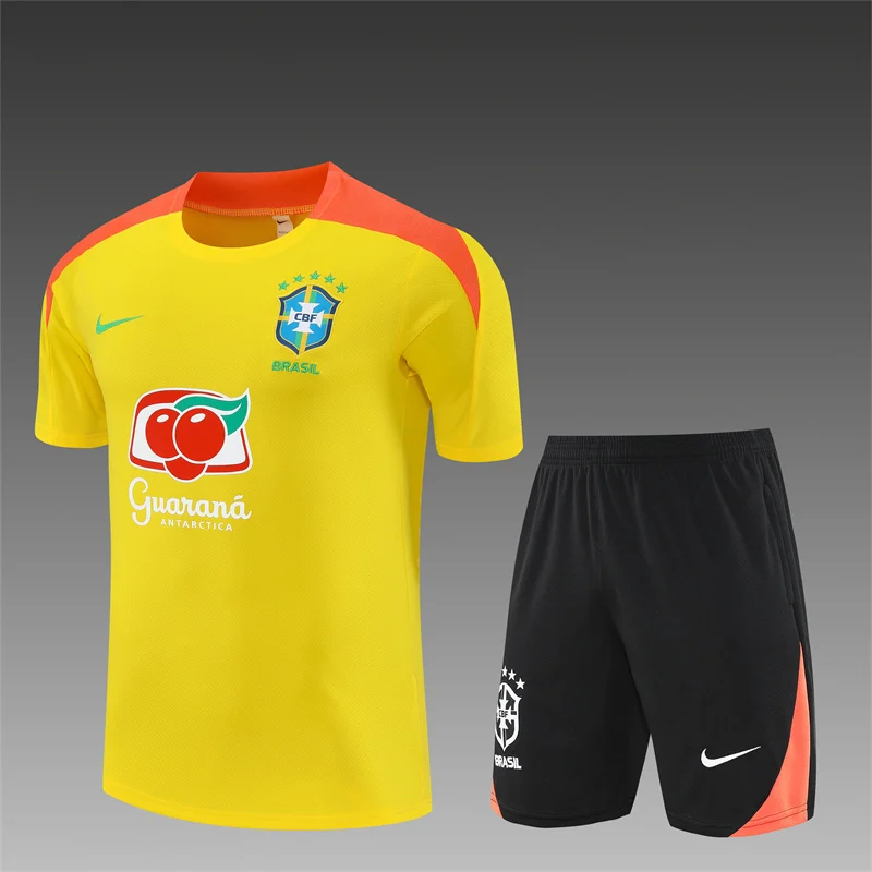 2026 Brazil training yellow football jersey  suit
