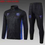 2025/2026 Barcelona Long Zip Jacket Black Jersey Set