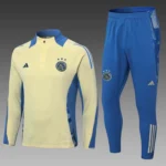 2024/2025 Ajax Half-Pull Training Suit Yellow Football Shirt Set