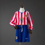 2004/2005 Atletico Madrid Home Retro Long-Sleeve Kids Kit Jersey