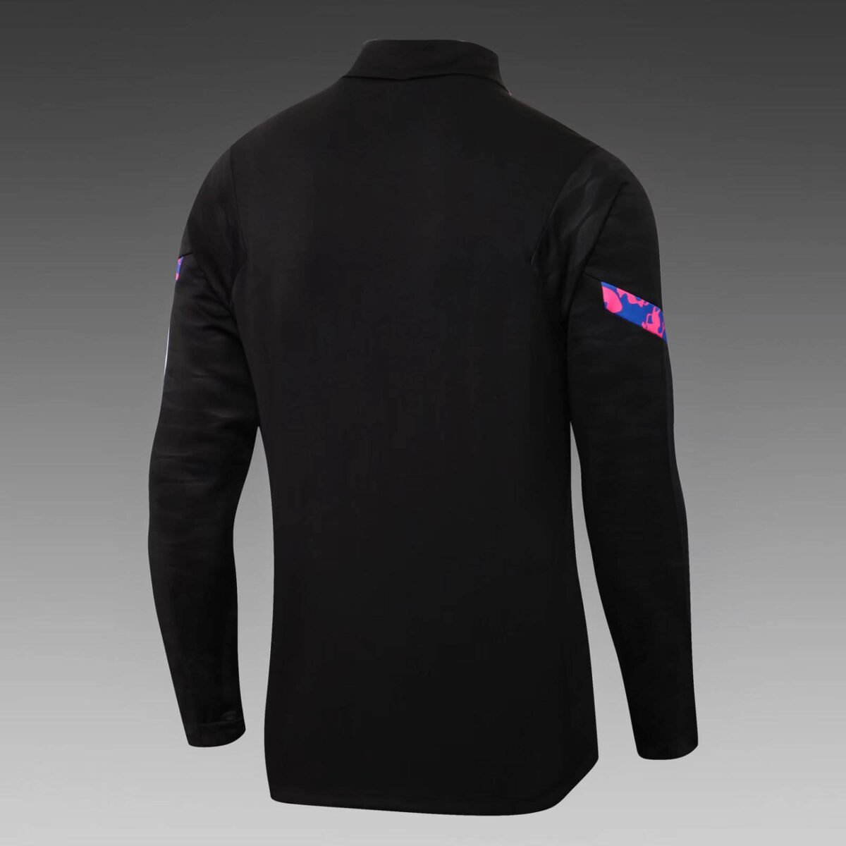 2021/2022 Barcelona Half-Pull Training Suit Black Jersey Set - Image 4