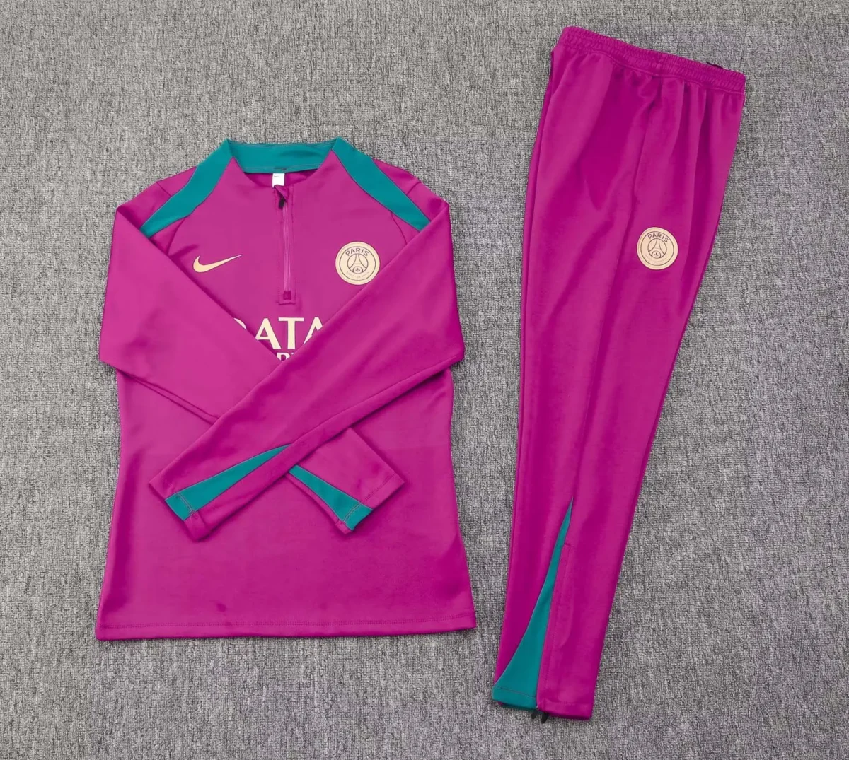 2024/2025 Psg Paris Saint-Germain Half-Pull Training Suit Rose Set - Image 3