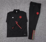 2023/2024 Manchester United Half-Pull Training Suit Black Football Shirt Set - Image 6