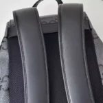 GG jumbo large backpack in grey and black GG leather – BG076 - Image 4