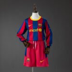 2010/2011 Retro Barcelona Home Long Sleeve Jersey Kids Size