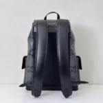 GG jumbo large backpack in grey and black GG leather – BG076 - Image 8