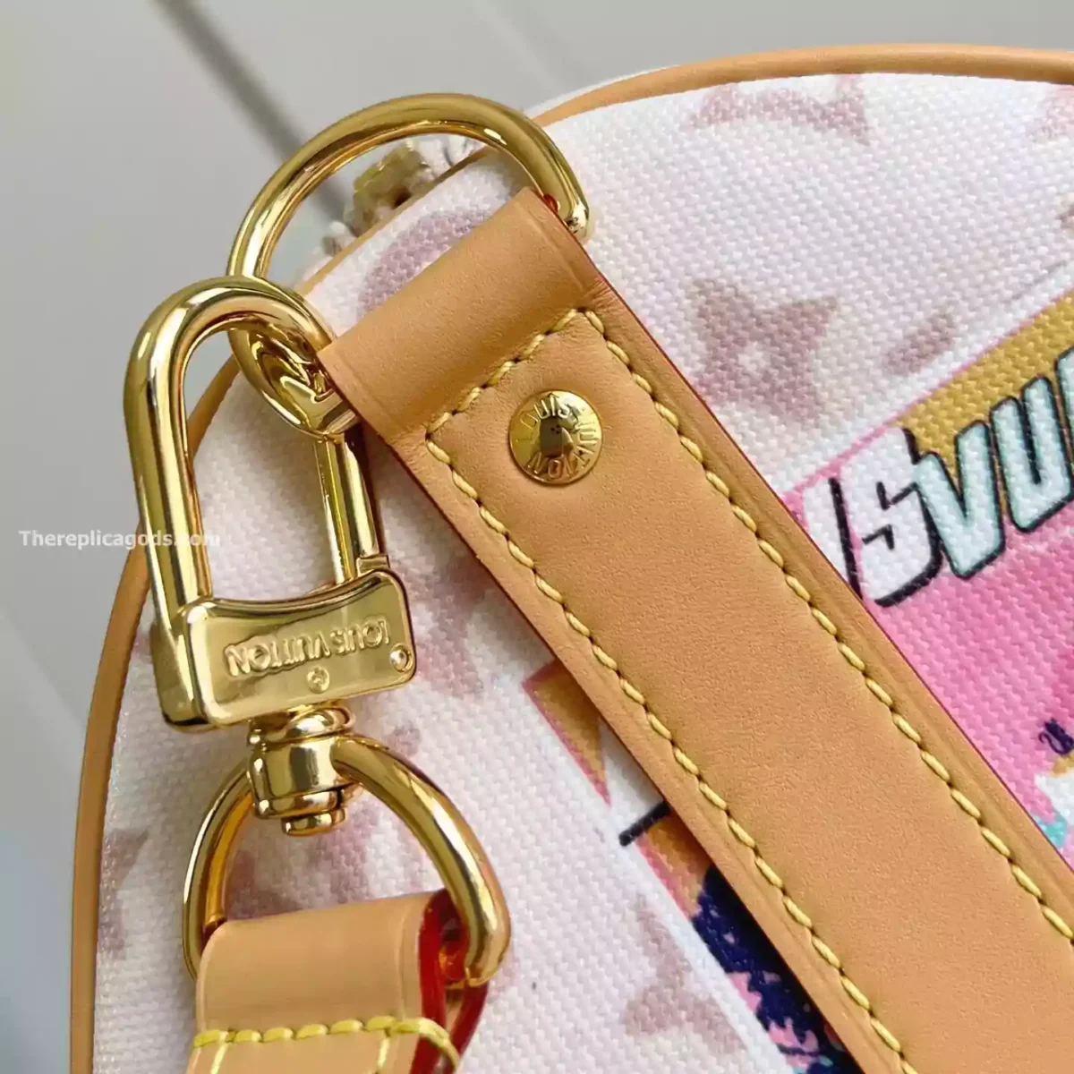 KEEPALL BANDOULIERE 45 MONOGRAM DUNE CANVAS – LW309 - Image 9
