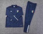 2023 Italy Half-Pull Training Suit Royal Blue Soccer Shirt Set - Image 7