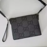 GG jumbo medium crossbody bag in grey and black GG leather – BG079 - Image 3