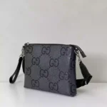 GG jumbo medium crossbody bag in grey and black GG leather – BG079 - Image 6