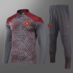 2023/2024 Manchester City Half-Pull Training Suit Gray Football Shirt Set