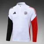 2025/2026 Ajax Half-Pull Training Suit White Football Shirt Set - Image 3
