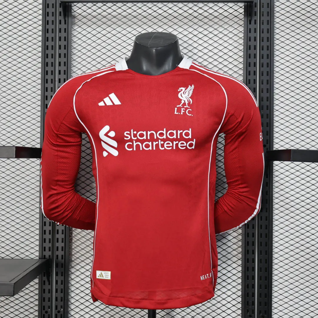 224b0d9e9f4aa6ce41adffba197f3a68.webp 2025/2026 Player Version Long Sleeve Liverpool Home Football Shirt - Image 1